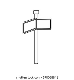 monochrome contour with rectangle shape with metal pointer direction in angle vector illustration