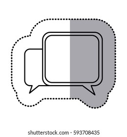 monochrome contour sticker of speech icon vector illustration