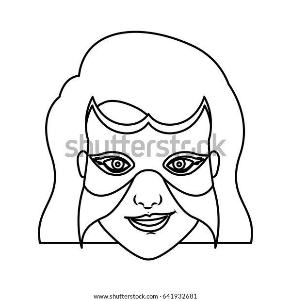 Monochrome Contour Woman Superhero Short Hair People Signs