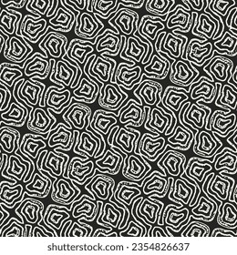 Patrón Ornato monocromo con contorno texturizado