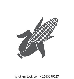 monochrome corncob icon isolated on white background