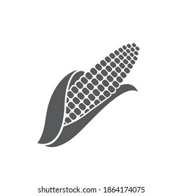 monochrome corncob icon isolated on white background