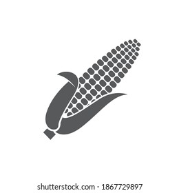 monochrome corncob icon isolated on white background