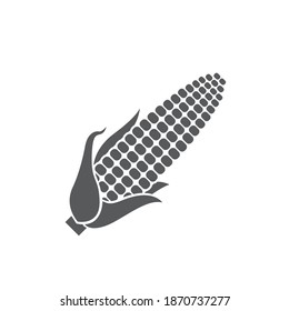 monochrome corncob icon isolated on white background