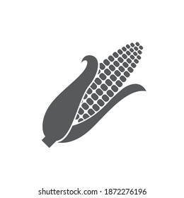 monochrome corncob icon isolated on white background