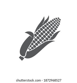 monochrome corncob icon isolated on white background