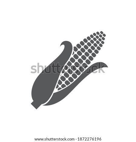 monochrome corncob icon isolated on white background