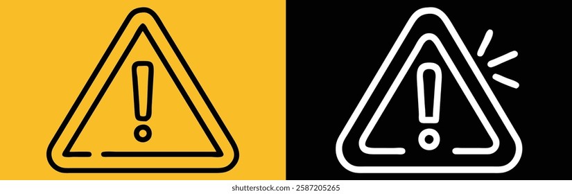 Monochrome Cosmonaut Warning Sign With Exclamation Point General Safety Alert Icon Illustration