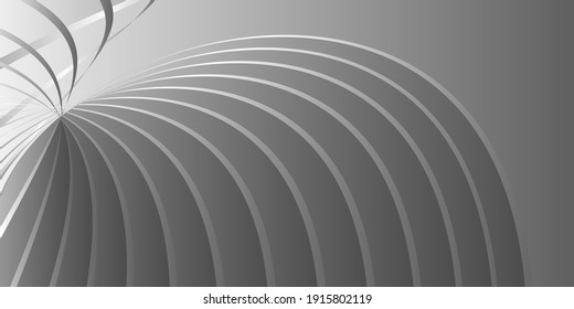 Monochrome cover design, abstract background. Grayscale, Wavy parallel gradient lines. Trendy banner, poster. EPS vector