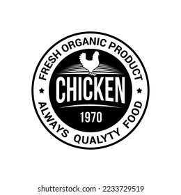 Monochrome Craft Label Vintage Design for Fresh Organic Chicken Eggs Cardboard Container on White Backdrop