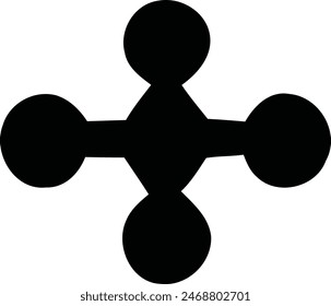 Cruz monocroma, un emblema de unidad y diversidad.