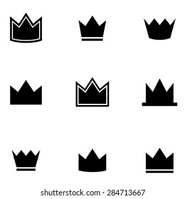 Monochrome Crowns Stock Vector (Royalty Free) 284713667 | Shutterstock