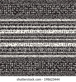 Monochrome Cryptography Textured Striped Pattern
