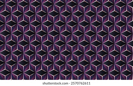 monochrome cube optical seamless pattern