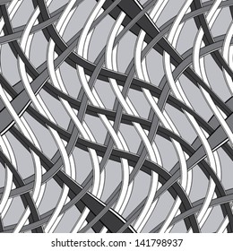 Monochrome Curved Arch Grid Pattern
