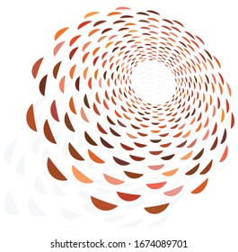 monochrome cyclic, cycle concentric rings. revolved spiral, vortex, whorl. abstract circular, radial loop shape, element