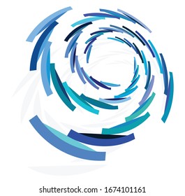 monochrome cyclic, cycle concentric rings. revolved spiral, vortex, whorl. abstract circular, radial loop shape, element