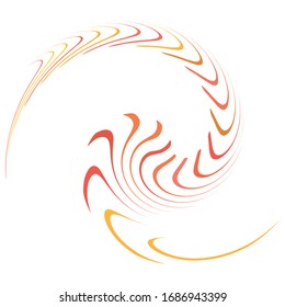 monochrome cyclic, cycle concentric rings. revolved spiral, vortex, whorl. abstract circular, radial loop shape, element