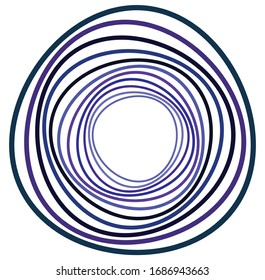 monochrome cyclic, cycle concentric rings. revolved spiral, vortex, whorl. abstract circular, radial loop shape, element
