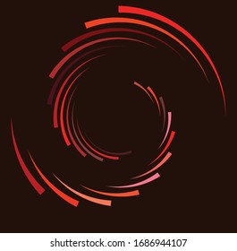 monochrome cyclic, cycle concentric rings. revolved spiral, vortex, whorl. abstract circular, radial loop shape, element