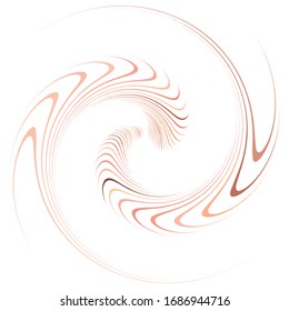 monochrome cyclic, cycle concentric rings. revolved spiral, vortex, whorl. abstract circular, radial loop shape, element