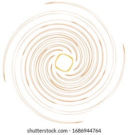 monochrome cyclic, cycle concentric rings. revolved spiral, vortex, whorl. abstract circular, radial loop shape, element