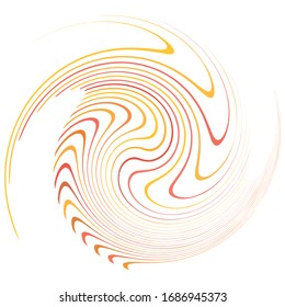 monochrome cyclic, cycle concentric rings. revolved spiral, vortex, whorl. abstract circular, radial loop shape, element