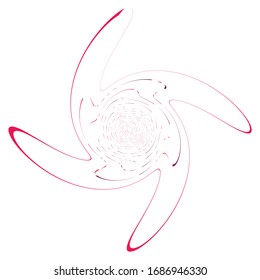 monochrome cyclic, cycle concentric rings. revolved spiral, vortex, whorl. abstract circular, radial loop shape, element