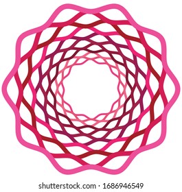 monochrome cyclic, cycle concentric rings. revolved spiral, vortex, whorl. abstract circular, radial loop shape, element