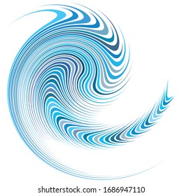 monochrome cyclic, cycle concentric rings. revolved spiral, vortex, whorl. abstract circular, radial loop shape, element