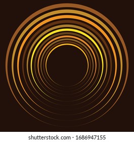 monochrome zyklische Zyklusringe, konzentrische Zyklusringe. Drehspirale, Wirbel, Kordel. abstrakter Kreislauf, Form der Radialschleife, Element