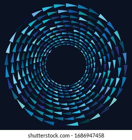 monochrome cyclic, cycle concentric rings. revolved spiral, vortex, whorl. abstract circular, radial loop shape, element