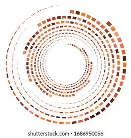 monochrome cyclic, cycle concentric rings. revolved spiral, vortex, whorl. abstract circular, radial loop shape, element