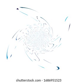monochrome cyclic, cycle concentric rings. revolved spiral, vortex, whorl. abstract circular, radial loop shape, element