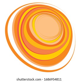 monochrome cyclic, cycle concentric rings. revolved spiral, vortex, whorl. abstract circular, radial loop shape, element