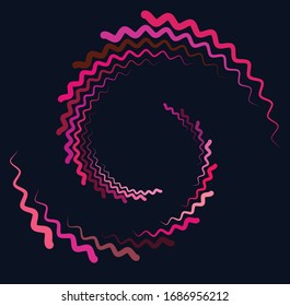 monochrome cyclic, cycle concentric rings. revolved spiral, vortex, whorl. abstract circular, radial loop shape, element