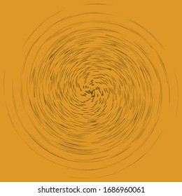 monochrome cyclic, cycle concentric rings. revolved spiral, vortex, whorl. abstract circular, radial loop shape, element