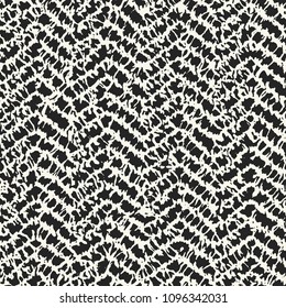 Monochrome Damaged Herringbone Grid Pattern