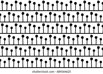 monochrome dandelion pattern