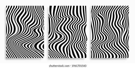 monochrome dark blue abstract curved wavy vertical linear pattern for background, wallpaper, banner, label etc. vector design