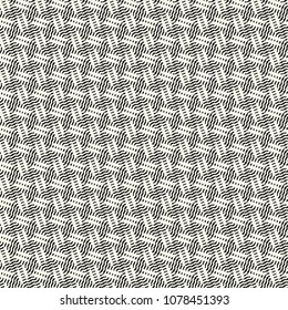 Monochrome Dashed Basket Weave Check Pattern