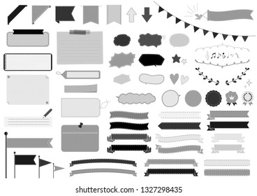 monochrome dashed line Frame set