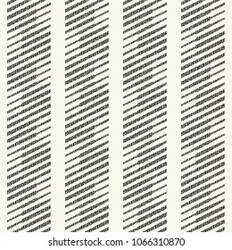 Monochrome Dashed Stripe In Mottled Effect Textured Pattern