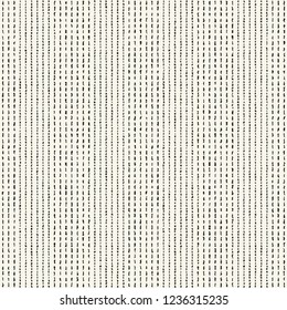 Monochrome Dashed Stroke Textured Background. Seamless Pattern.