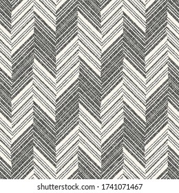 Monochrome Dashed Textured Herringbone Pattern 