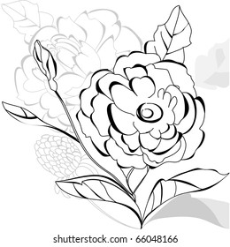 Monochrome decorative card