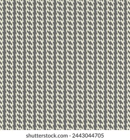 Monochrome decorative design with jagged stripes and linearly arranged marks. Pattern for a blanket or a bedspread. Abstract vector.