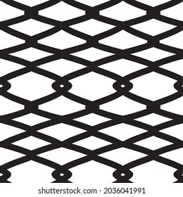 Monochrome Decorative Fishnet Seamless Pattern Design Stock Vector ...