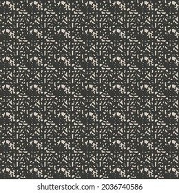 Monochrome decorative graphics made of interlaced lines and patches of shadow and light. Textured pattern in black and white.