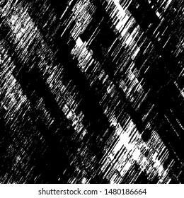 Monochrome Degrade Effect Block Textured Graphic Motif.  Irregulary Textured Fabric Background. Abstract  vector illustration. Overlay  to create interesting vintage rustic effect and depth. EPS10